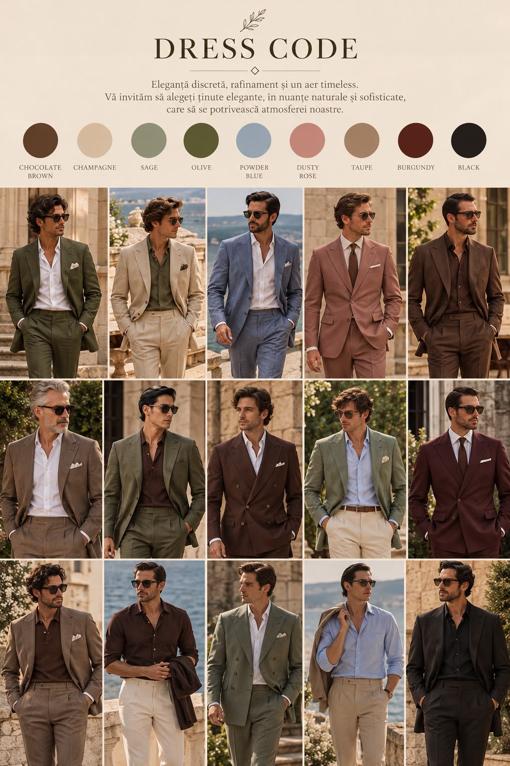 Dress code pentru el: paleta de culori și 15 costume de inspirație